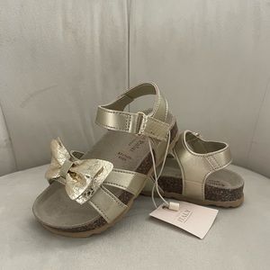 Gold Giulia Palai Toddler Girl Flatform Sandals - Size 8